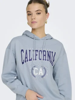 Only Pullover & Sweatshirts*ONLZOEY LS DREAMER OVERSIZE SWT TUNIC CS Dusty Blue