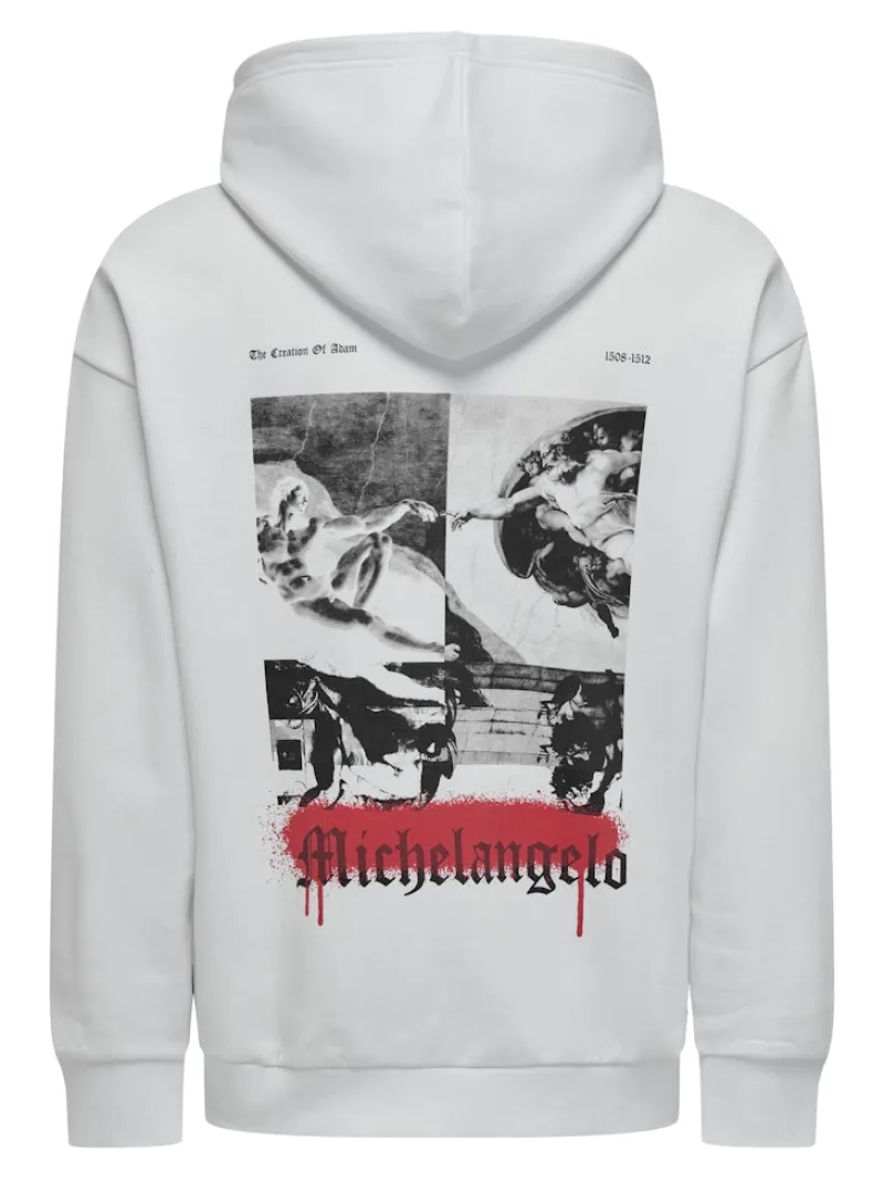 Only & Sons Pullover & Sweatshirts*ONSAPOH LIFE RLX SWEAT HOODIE white