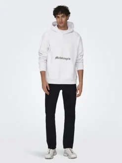 Only & Sons Pullover & Sweatshirts*ONSAPOH LIFE RLX SWEAT HOODIE white