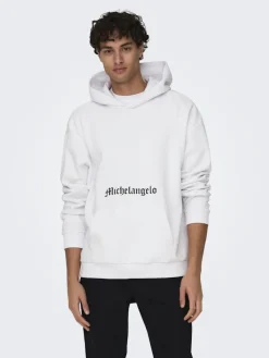 Only & Sons Pullover & Sweatshirts*ONSAPOH LIFE RLX SWEAT HOODIE white