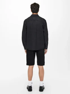 Only & Sons Shorts*ONSAVI SHORTS BLACK PK 1899 Black Denim