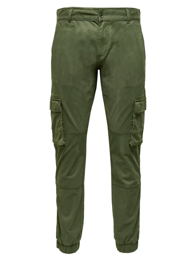 Only & Sons Hosen|Big Boys*ONSCAM STAGE CARGO CUFF LIFE 6687 NOOS Olive Night