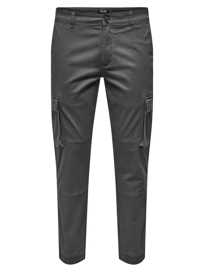 Only & Sons Hosen|Big Boys*ONSCAM STAGE CARGO CUFF LIFE 6687 NOOS grey pinstripe