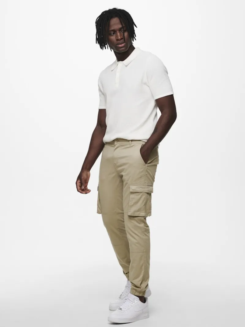 Only & Sons Big Boys|Hosen*ONSCAM STAGE CARGO CUFF LIFE 6687 NOOS chinchilla