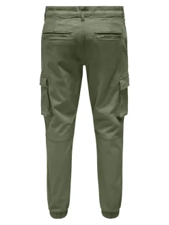 Only & Sons Hosen|Big Boys*ONSCAM STAGE CARGO CUFF LIFE 6687 NOOS Deep Lichen Green