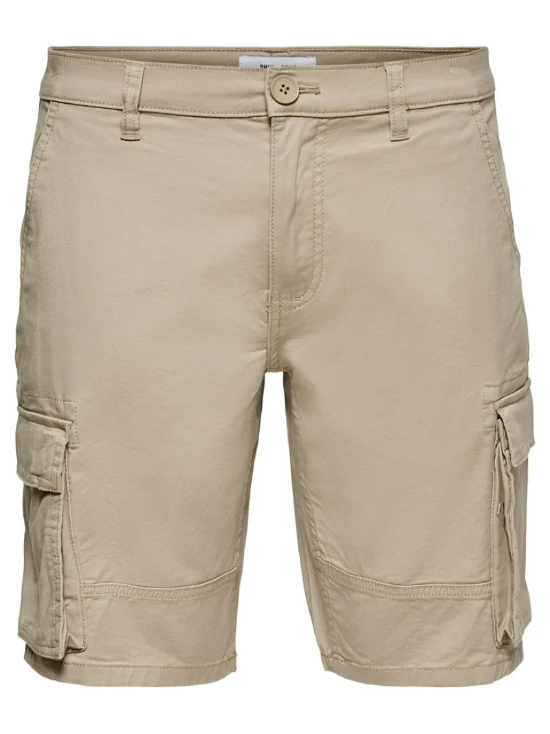 Only & Sons Shorts*ONSCAM STAGE CARGO SHORTS 6689 LIFE NOOS grau1
