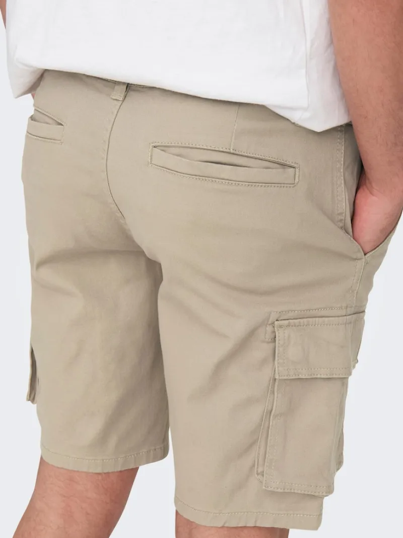 Only & Sons Shorts*ONSCAM STAGE CARGO SHORTS 6689 LIFE NOOS grau1