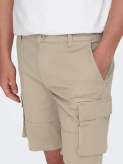 Only & Sons Shorts*ONSCAM STAGE CARGO SHORTS 6689 LIFE NOOS grau1