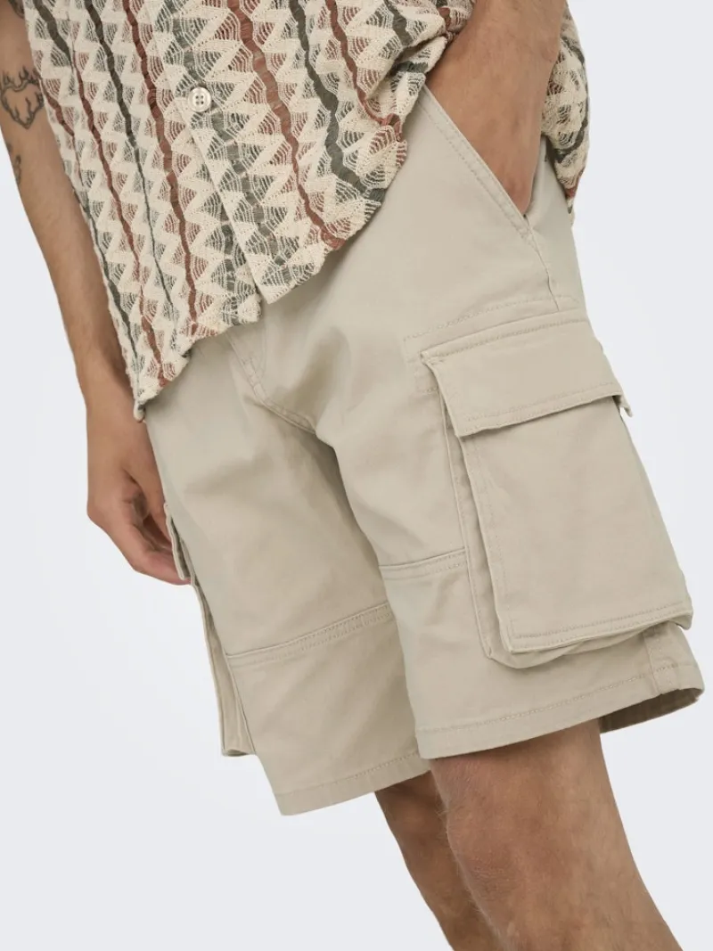 Only & Sons Shorts*ONSCAM STAGE CARGO SHORTS 6689 LIFE NOOS Silver Lining