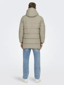 Only & Sons Jacken*ONSCARL LIFE LONG QUILTED COAT OTW NOOS desert taupe