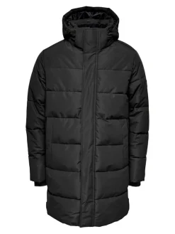 Only & Sons Jacken*ONSCARL LIFE LONG QUILTED COAT OTW NOOS Black