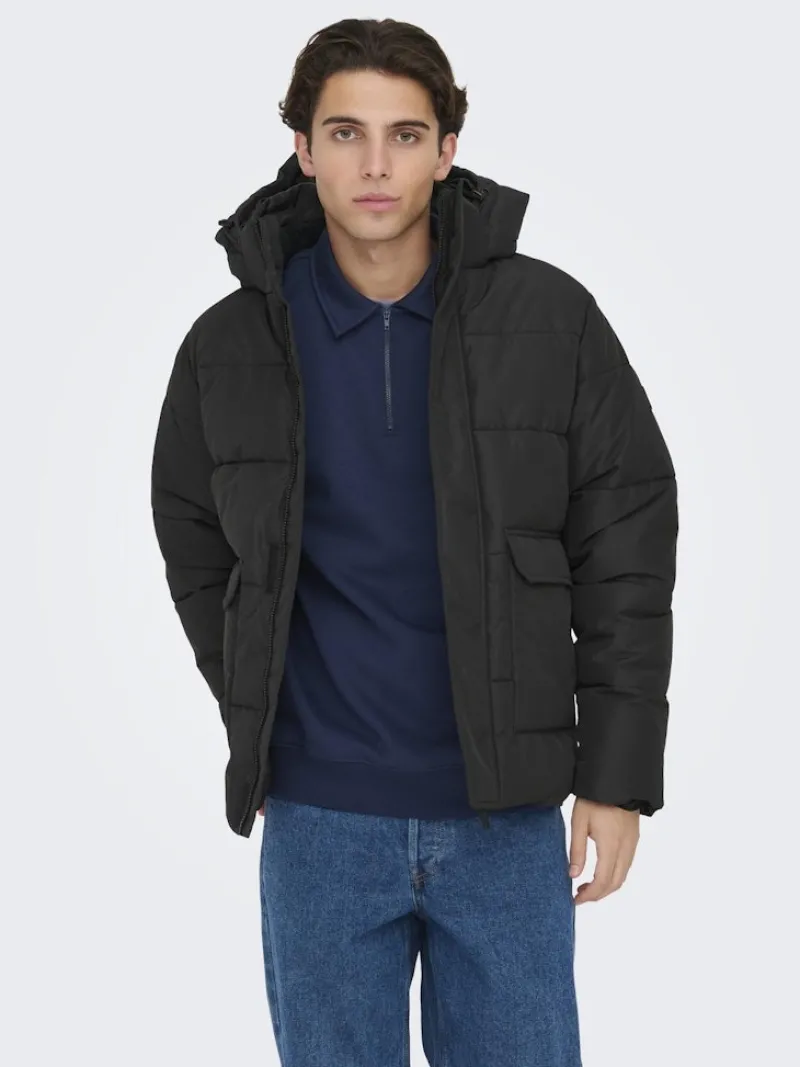 Only & Sons Jacken*ONSCARL LIFE QUILTED JACKET OTW Black