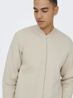 Only & Sons Pullover & Sweatshirts*ONSCERES REG ZIP BOMBER JCK NOOS Silver Lining