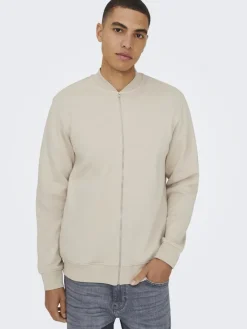 Only & Sons Pullover & Sweatshirts*ONSCERES REG ZIP BOMBER JCK NOOS Silver Lining