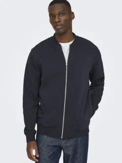 Only & Sons Pullover & Sweatshirts*ONSCERES REG ZIP BOMBER JCK NOOS Black