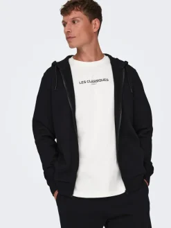 Only & Sons Pullover & Sweatshirts*ONSCERES ZIP THR. HOODIE SWEAT NOOS Black