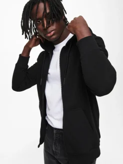 Only & Sons Pullover & Sweatshirts*ONSCERES ZIP THR. HOODIE SWEAT NOOS Black