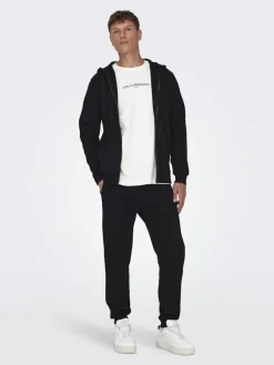 Only & Sons Pullover & Sweatshirts*ONSCERES ZIP THR. HOODIE SWEAT NOOS Black