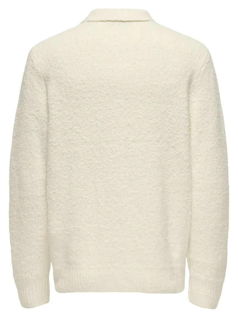 Only & Sons Pullover & Sweatshirts*ONSDALE RLX LS POLO KNIT NOOS gardenia