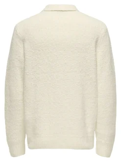 Only & Sons Pullover & Sweatshirts*ONSDALE RLX LS POLO KNIT NOOS gardenia