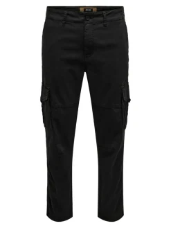 Only & Sons Hosen|Big Boys*ONSDEAN LIFE TAP CARGO 0032 PANT NOOS Black