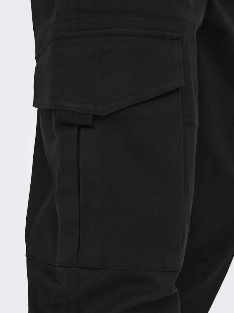 Only & Sons Hosen|Big Boys*ONSDEAN LIFE TAP CARGO 0032 PANT NOOS Black