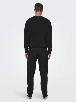 Only & Sons Hosen|Big Boys*ONSDEAN LIFE TAP CARGO 0032 PANT NOOS Black