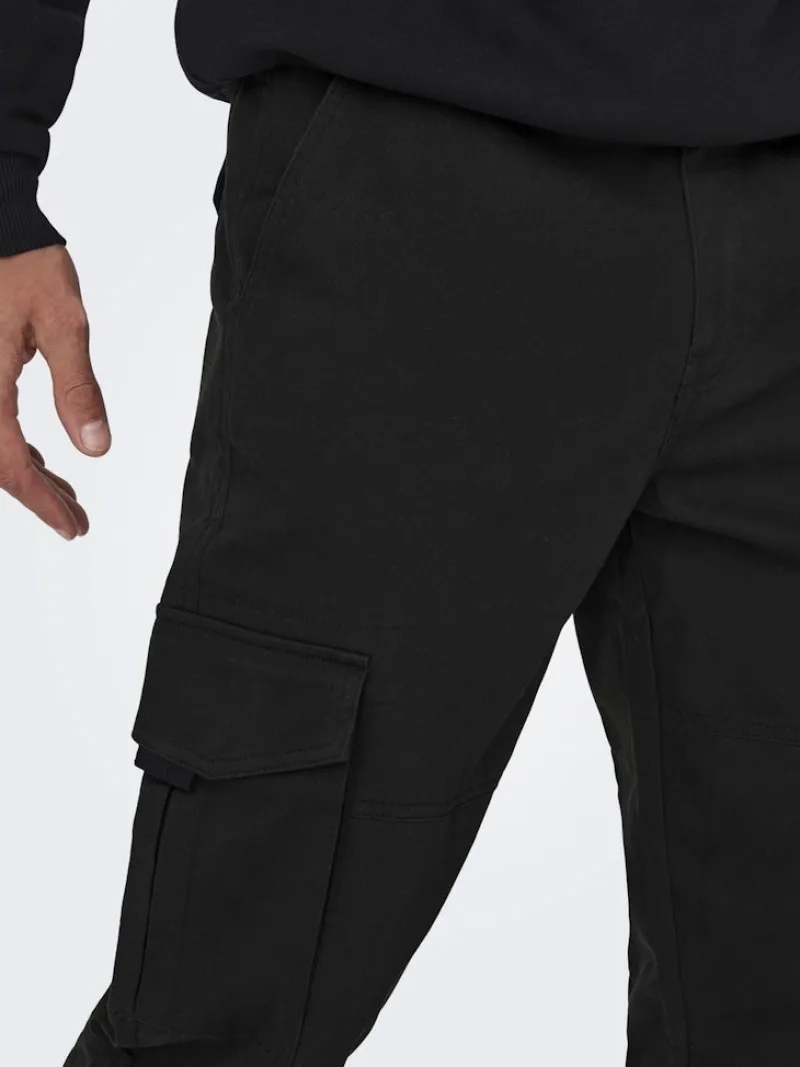 Only & Sons Hosen|Big Boys*ONSDEAN LIFE TAP CARGO 0032 PANT NOOS Black