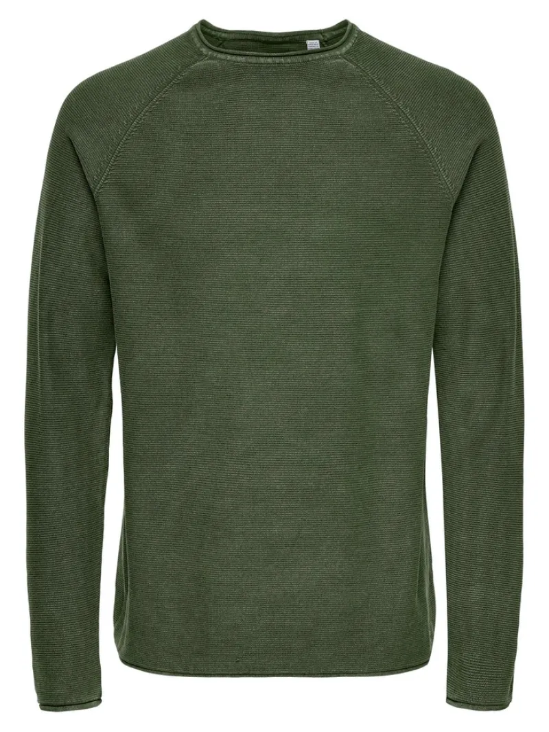 Only & Sons Pullover & Sweatshirts*ONSDEXTOR 12 WASH RAGLAN KNIT Olive Night