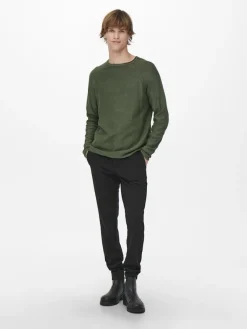Only & Sons Pullover & Sweatshirts*ONSDEXTOR 12 WASH RAGLAN KNIT Olive Night