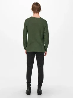 Only & Sons Pullover & Sweatshirts*ONSDEXTOR 12 WASH RAGLAN KNIT Olive Night