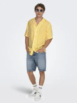 Only & Sons Shorts*ONSEDGE LBD 6092 DOT DNM SHORTS Light Blue Denim