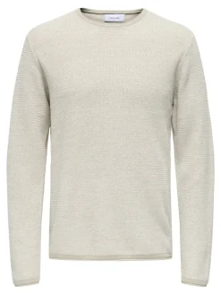 Only & Sons Pullover & Sweatshirts*ONSERIC REG 12 STRUC CREW KNIT NOOS silver lining2
