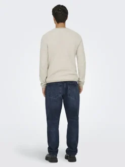 Only & Sons Pullover & Sweatshirts*ONSERIC REG 12 STRUC CREW KNIT NOOS silver lining2