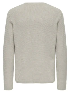 Only & Sons Pullover & Sweatshirts*ONSERIC REG 12 STRUC CREW KNIT NOOS silver lining1