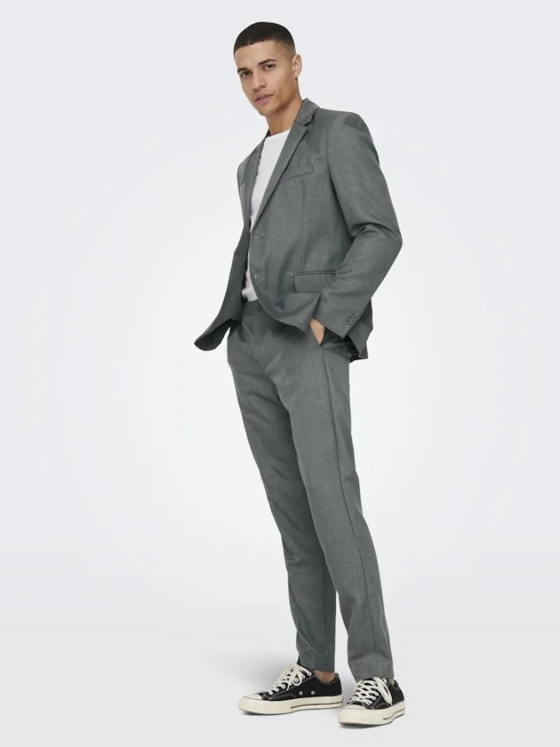 Only & Sons Sakkos|Jacken*ONSEVE SLIM 2BTN 0052 BLAZER Medium Grey Melange