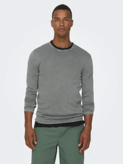 Only & Sons Pullover & Sweatshirts*ONSGARSON 12 WASH CREW KNIT Castor Gray