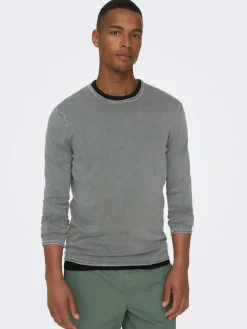 Only & Sons Pullover & Sweatshirts*ONSGARSON 12 WASH CREW KNIT Castor Gray