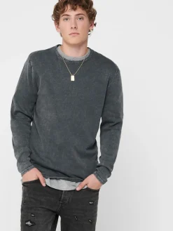 Only & Sons Pullover & Sweatshirts*ONSGARSON 12 WASH CREW KNIT ombre blue