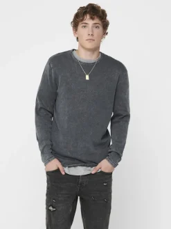 Only & Sons Pullover & Sweatshirts*ONSGARSON 12 WASH CREW KNIT ombre blue