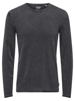 Only & Sons Pullover & Sweatshirts*ONSGARSON 12 WASH CREW KNIT Black