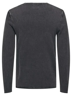 Only & Sons Pullover & Sweatshirts*ONSGARSON 12 WASH CREW KNIT Black