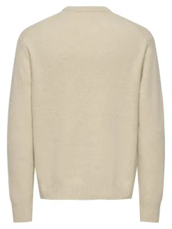 Only & Sons Pullover & Sweatshirts*ONSJAMES RLX CREW KNIT NOOS oatmeal