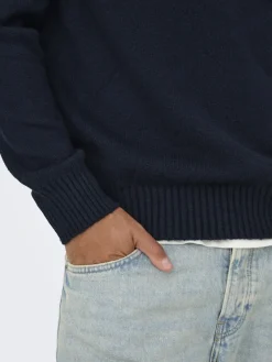 Only & Sons Pullover & Sweatshirts*ONSJAMES RLX CREW KNIT NOOS Dark Sapphire