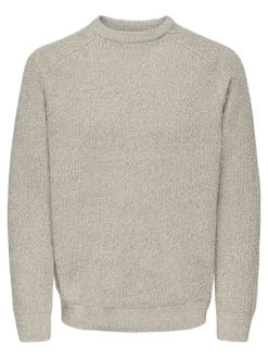 Only & Sons Pullover & Sweatshirts*ONSJOIN RLX LS RAGLAN KNIT Silver Lining