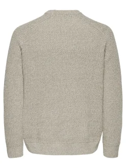 Only & Sons Pullover & Sweatshirts*ONSJOIN RLX LS RAGLAN KNIT Silver Lining