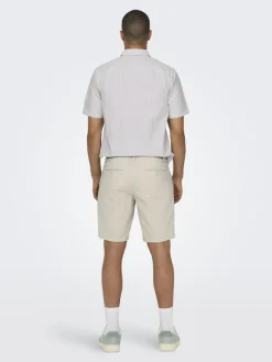 Only & Sons Shorts*ONSLEO LIFE 0009 SEERSUCKER SHORTS NOOS Silver Lining
