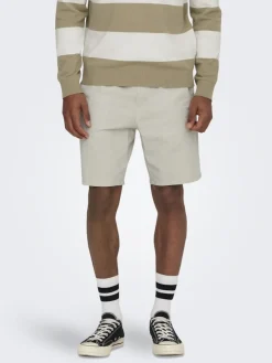 Only & Sons Shorts*ONSLINUS 0007 COT LIN SHORTS NOOS Silver Lining
