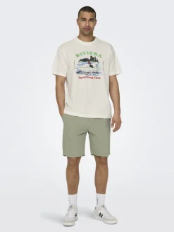Only & Sons Shorts*ONSLINUS 0007 COT LIN SHORTS NOOS tea