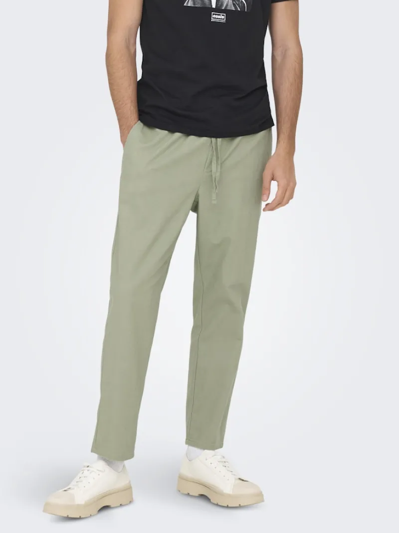 Only & Sons Hosen*ONSLINUS CROP 0007 COT LIN PNT NOOS tea